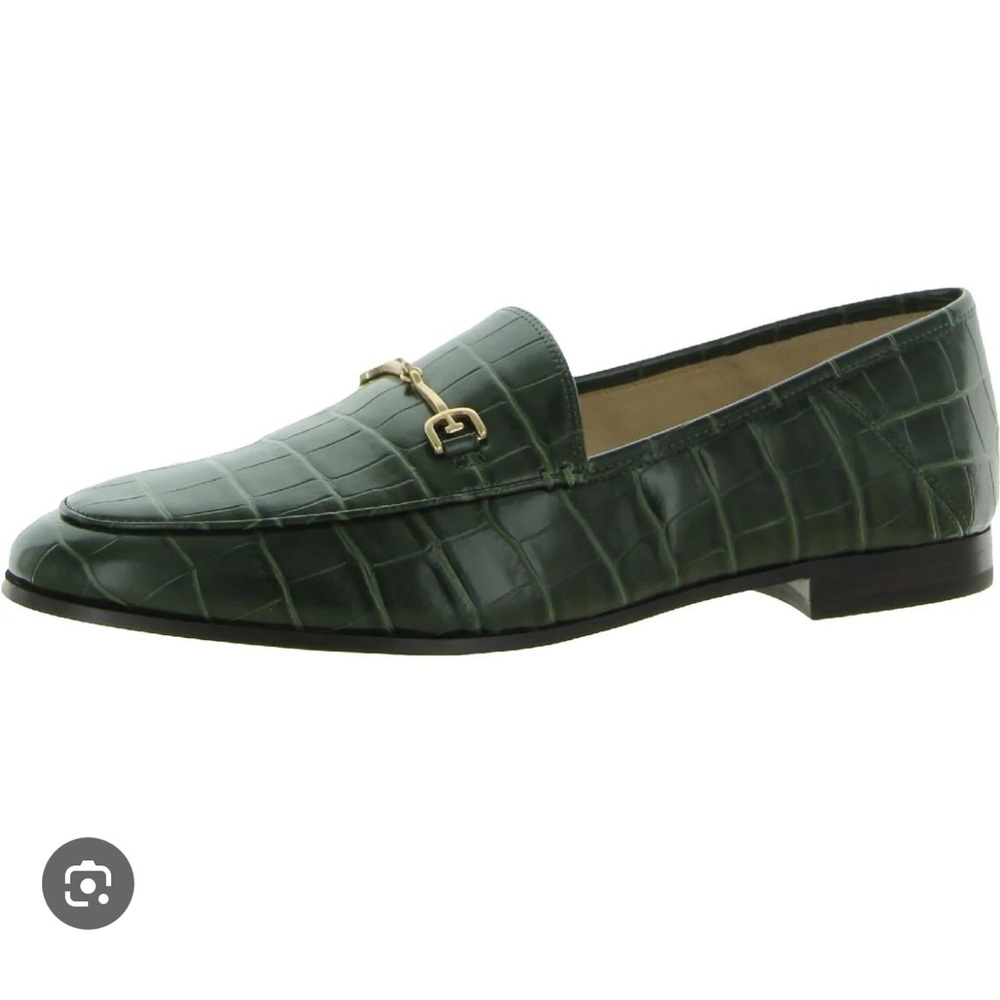 Sam Edelman green crocodile loafers size 6